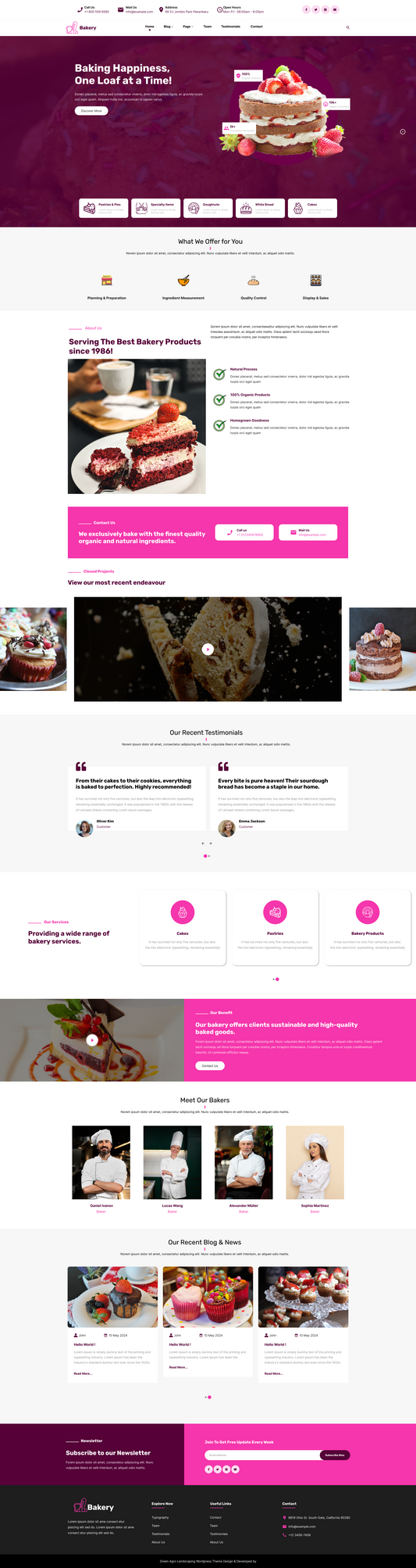 Bakers Website Template: Ideal For Artisan Bakery Sites