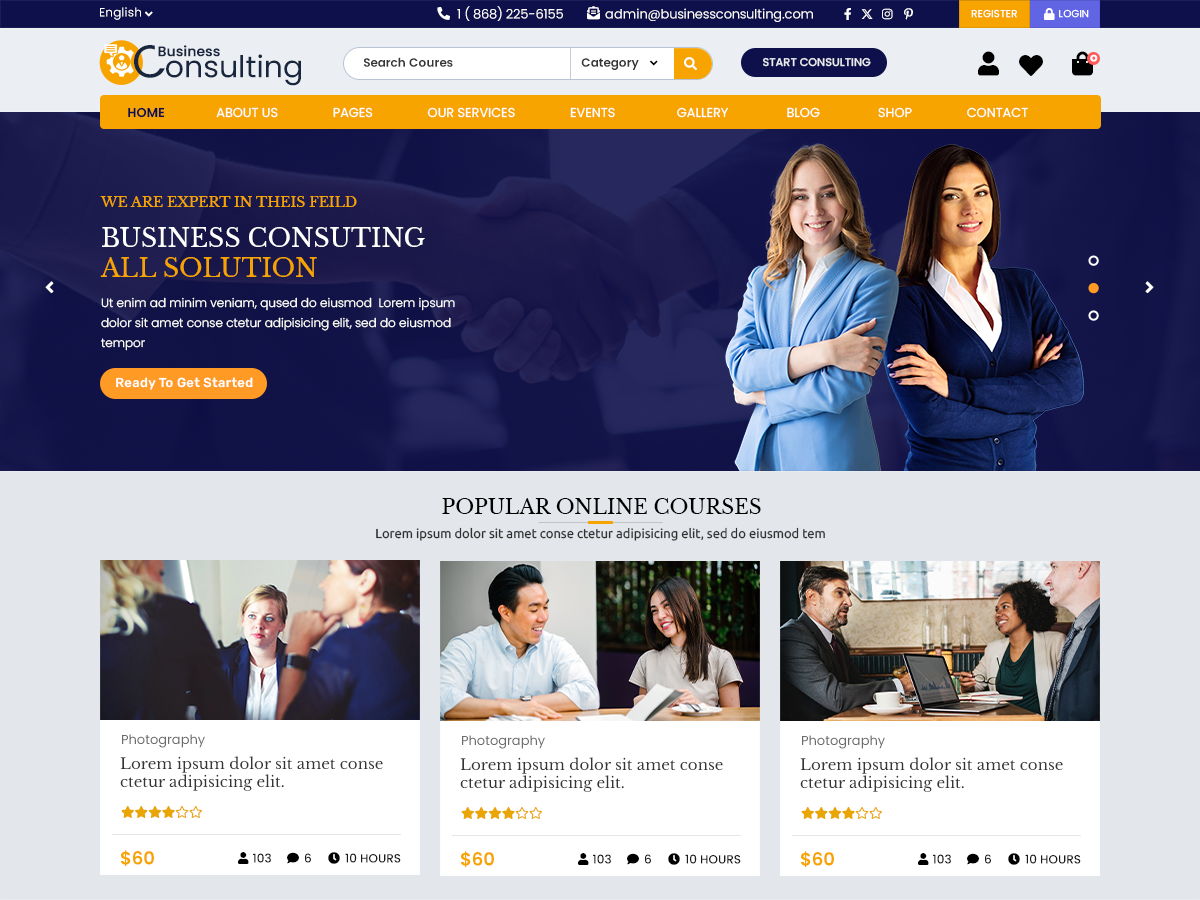 Free Consulting WordPress Theme