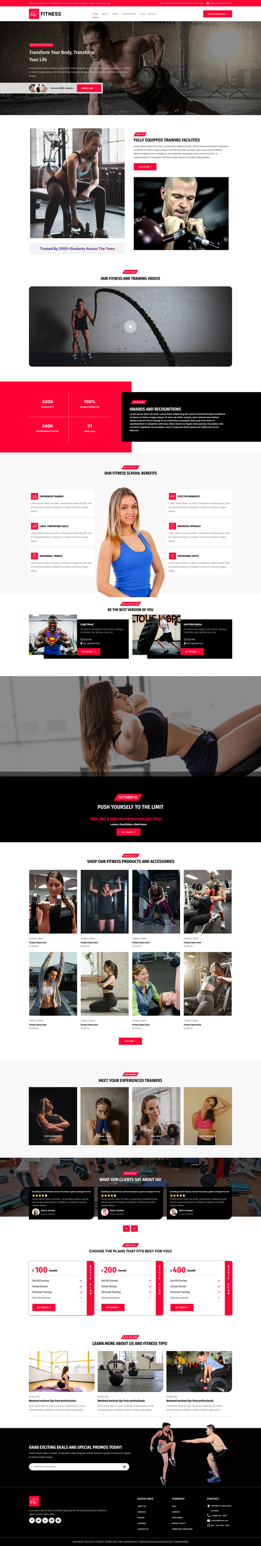 Gym Trainer Website Template: For Trainers & Coaches