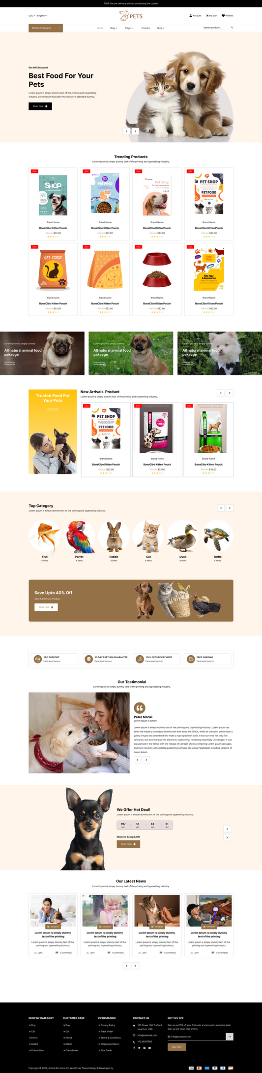 Pet Website Template: Your Perfect Pet Care Solution