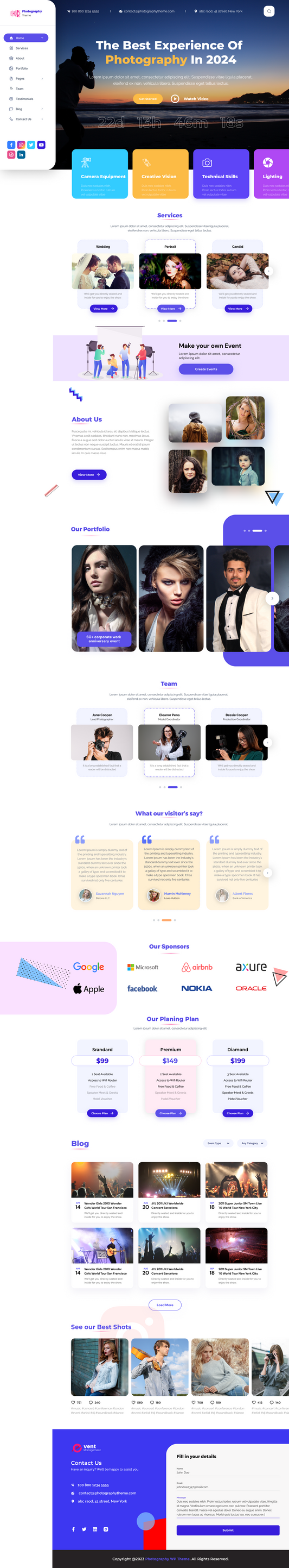 Photographer Website Template | Sleek & Modern Design