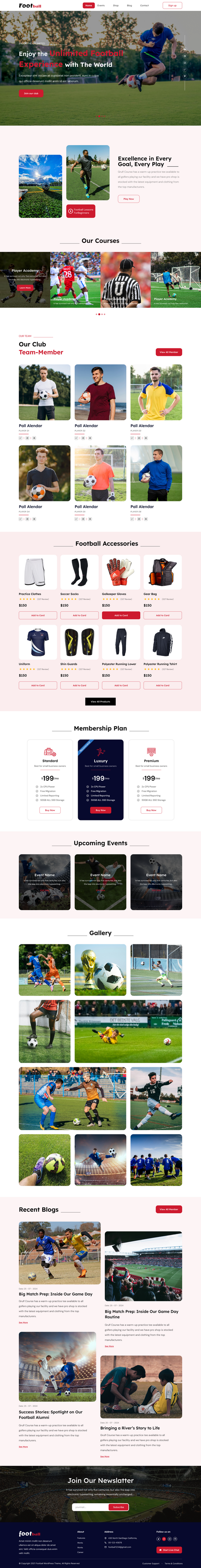 Sports Website Template