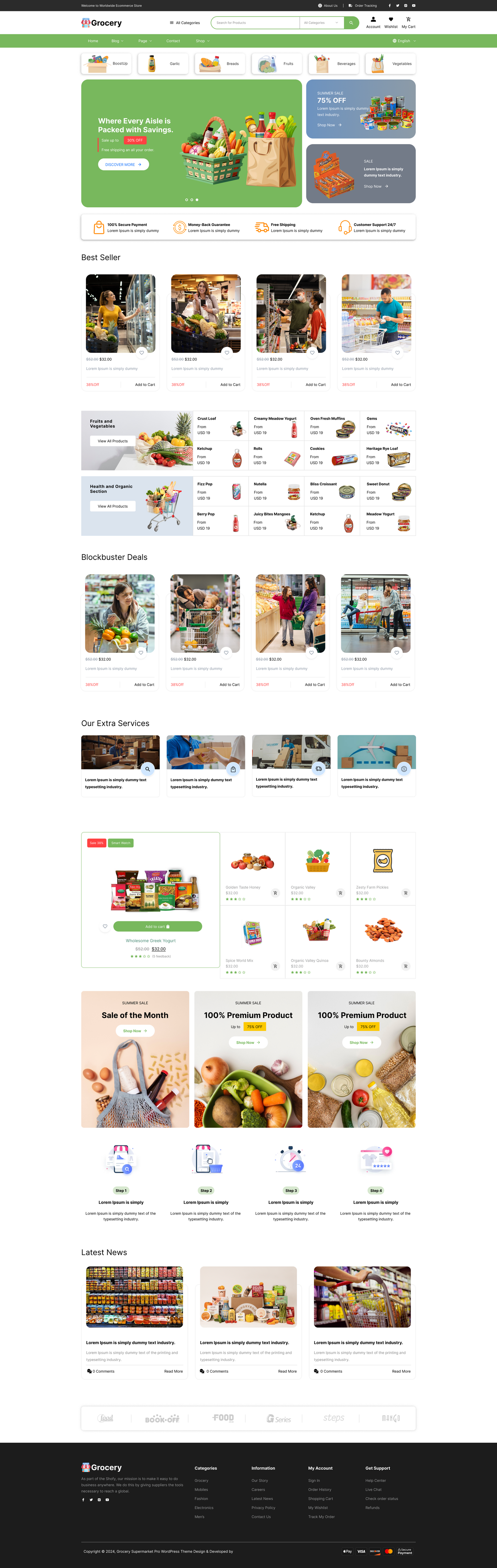 Supermarket Website Template For Modern Grocery Stores