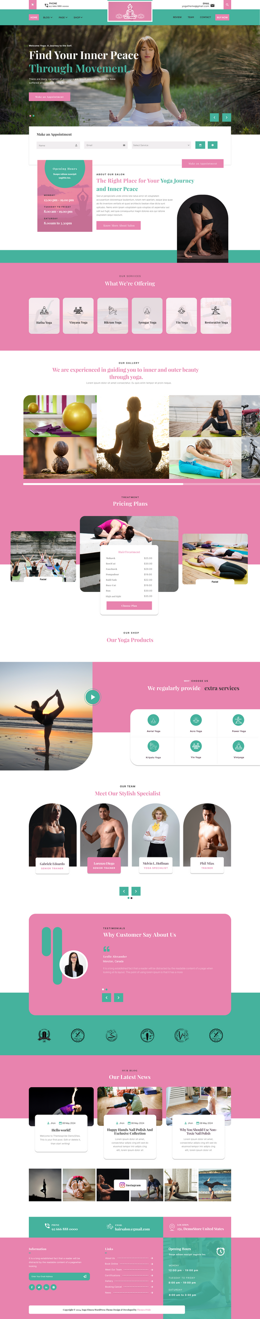 Yoga Website Template| Design Your Wellness & Yoga Hub