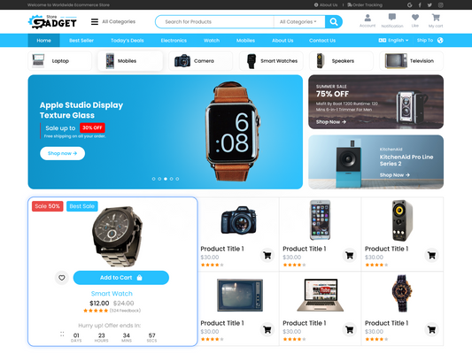 Free Gadget Store WordPress Theme