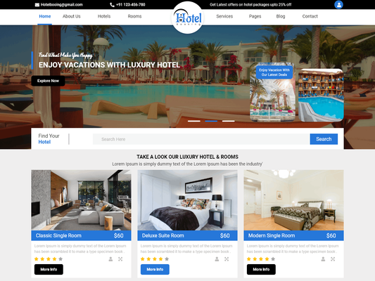 Free Hotel WordPress Theme | Sleek Modern Design